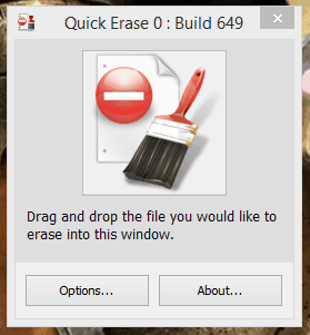 برنامج Quick Erase لحذف الملفات بشكل نهائي من الكمبيوتر