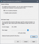 الحصول علي مساحة اكبر في الهارد من خلال حذف نقاط الاستعادة الحصول علي مساحة اكبر في الهارد من خلال حذف نقاط الاستعادة