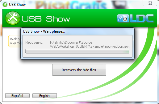 برنامج USB show لإظهار الملفات المخفية في الفلاش ميموري