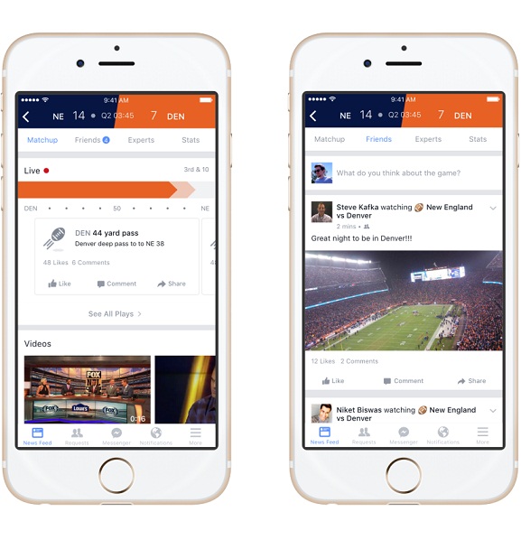 فيس بوك تدشن خدمة Facebook Sports لمحبي الرياضة عالميا