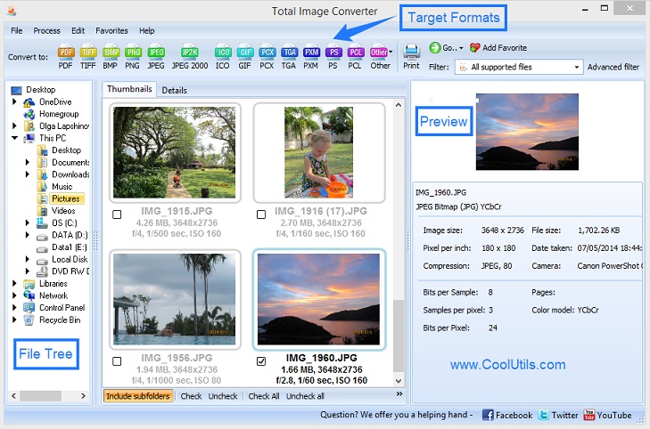 تحميل برنامج تحويل صيغ الصور Total Image Converter مجانا