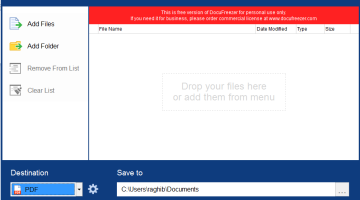 تحميل برنامج DocuFreezer لتحويل الملفات الي بي دي اف PDF