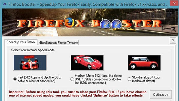 برنامج Firefox Booster لتسريع برنامج فايرفوكس مجانا