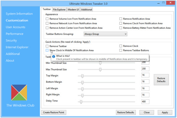Ultimate Windows Tweaker 3
