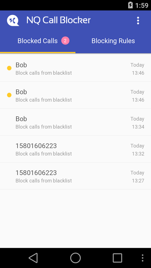 تحميل برنامج منع المعاكسات للاندرويد Call Blocker Blacklist مجانا