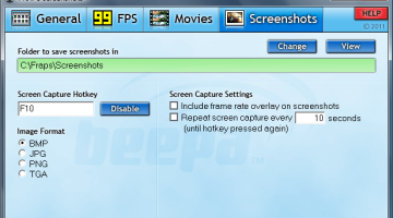 برنامج Fraps لتصوير الألعاب فيديو