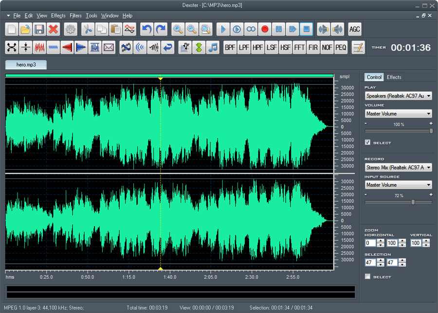 تحميل برنامج Dexster Audio Editor لتعديل وتحرير ملفات الصوت