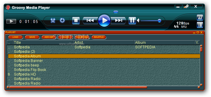 برنامج Groovy Media Player لتشغيل ملفات الصوت