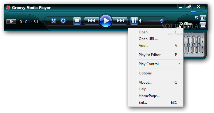 برنامج Groovy Media Player لتشغيل ملفات الصوت