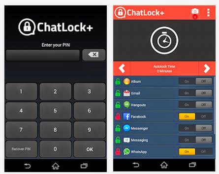 تطبيق Messenger and Chat Lock لتصوير من يعبث بجهازك