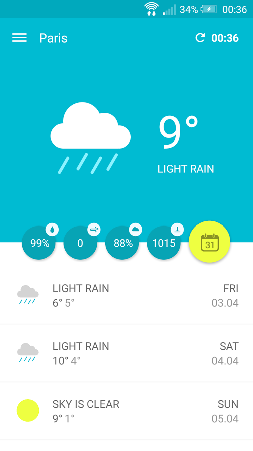 تطبيق الطقس Wemple Weather الجديد على أندرويد