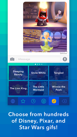 لوحة مفاتيح الصور المتحركة Disney على ايفون