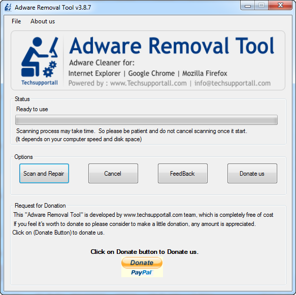 برنامج Adware Removal Tool لحذف الملفات الضارة من جهازك