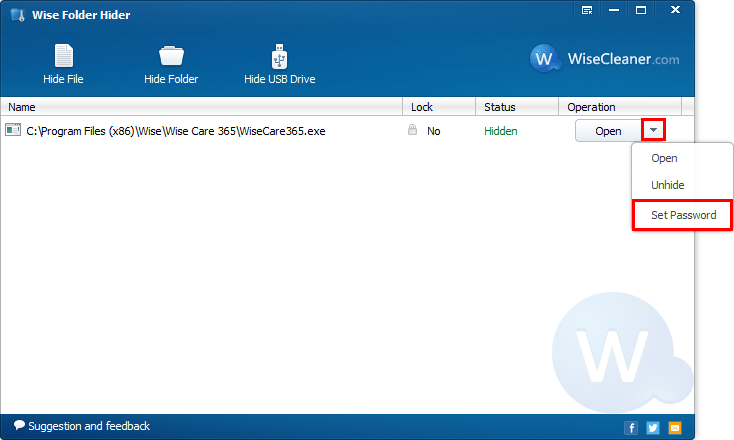 برنامج Wise Folder Hider لإخفاء وقفل الملفات للكمبيوتر