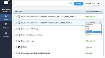 برنامج Anvi Folder Locker لقفل الملفات والفولدرات برقم سري