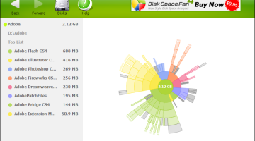 برنامج Disk Space Fan لتحليل أستخدام مساحه القرص الصلب