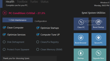 برنامج Synei System Utilities لتسريع وصيانة وإصلاح الكمبيوتر