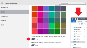 كيفية تغيير لون شريط العنوان في ويندوز 10 [بعد تحديث نوفمبر]