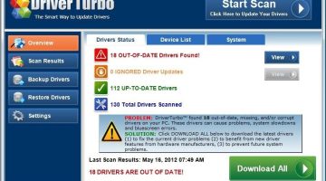 برنامج Driver Turbo لتحديث التعريفات وآخذ نسخة إحتياطية منها