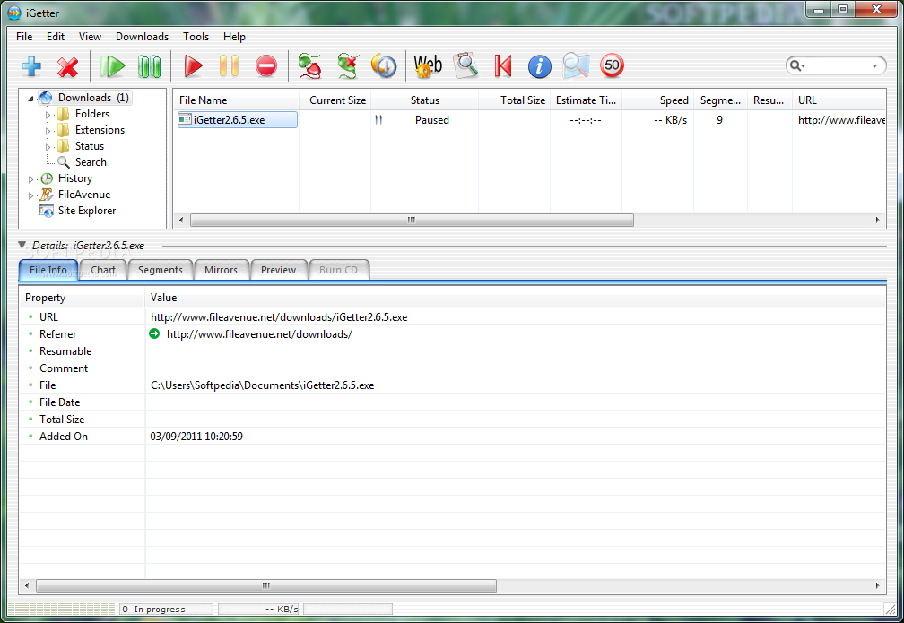 برنامج iGetter Download Manager لتحميل جميع الملفات من الانترنت