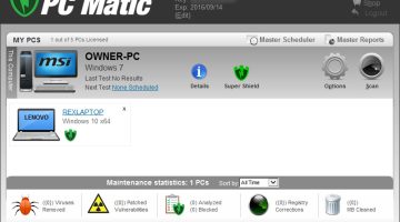 برنامج PC Matic لتحسين أداء الكمبيوتر واصلاح الأخطاء