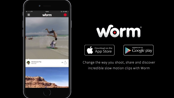 تطبيق Worm لتصوير الفيديو بحركة بطيئة للايفون