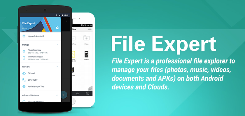 تطبيق File Expert لإدارة الملفات في الاندرويد
