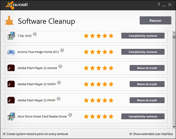 Avast Software Cleanup