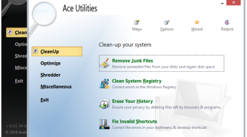 برنامج Ace Utilities لاصلاح مشكلات النظام وتنظيف الجهاز