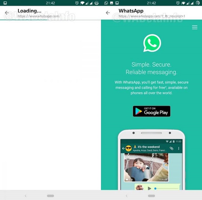 تطبيق واتس اب يختبر ميزة جديدة لتصفح الانترنت من خلال التطبيق تطبيق واتس اب يختبر ميزة جديدة لتصفح الانترنت من خلال التطبيق